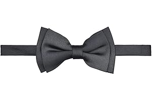 Retreez Solid Matte Color Woven Microfiber Pre-tied Boy's Bow Tie
