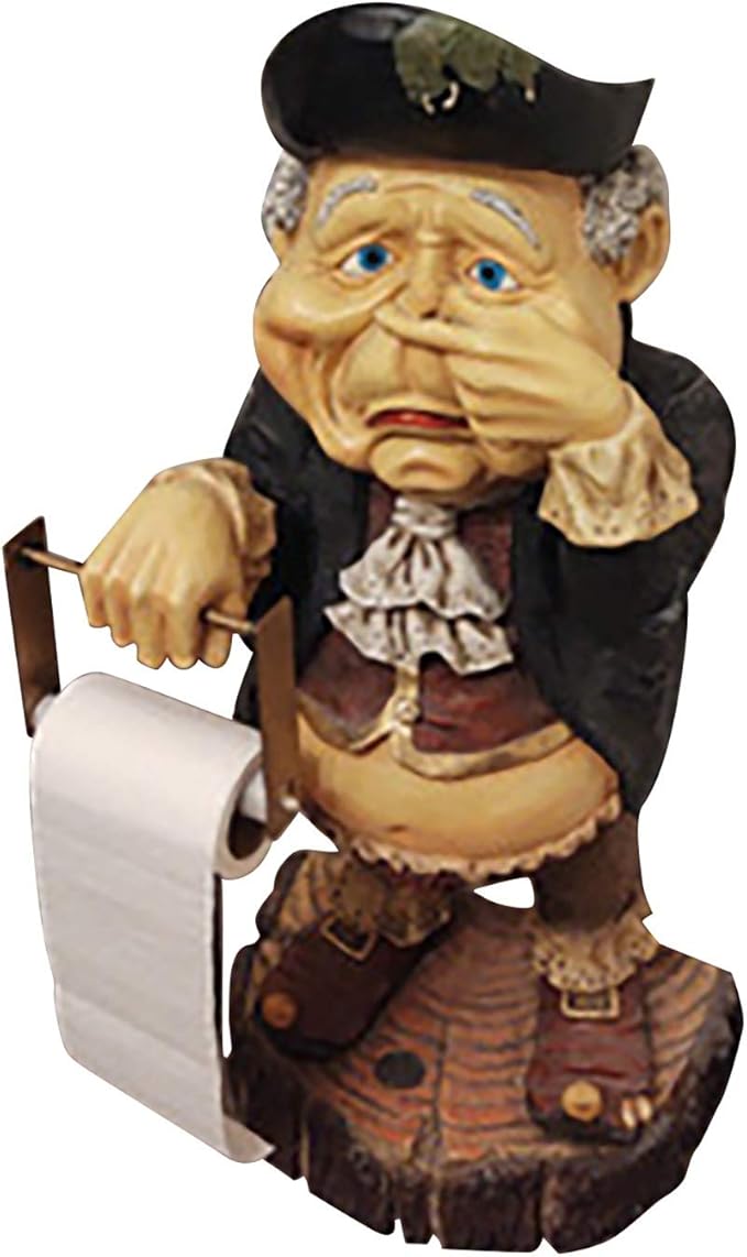 Bathroom Tissue Holder Toilet with Roll Paper Holder Resin Ornament for