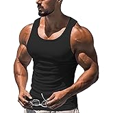 FLLSGT Men's Tank Tops Workout Gym Sleeveless Bodybuilding Shirts Fitness Athletic Muscle Tee