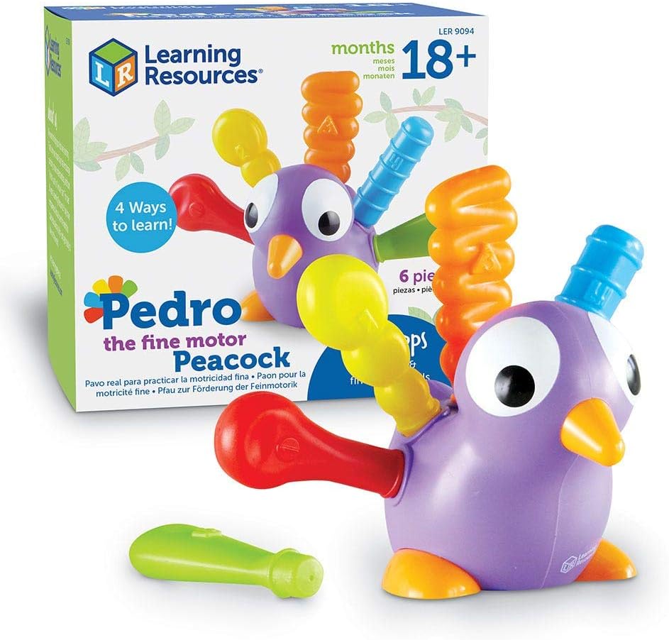 Learning Resources Pedro the Fine Motor Peacock, Multi-color, Small - Image 5