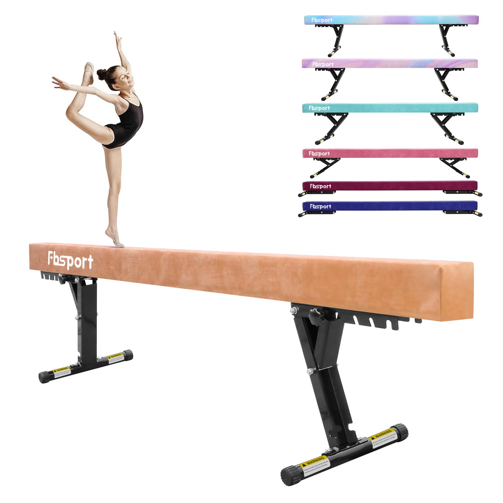Photo 1 of ***(DAMAGED, SELLING PARTS ONLY, SOME SCUFFS/SCRATCHES, BOX RIPPED/TORN)***

FBSPORT 8ft Adjustable Balance Beam: High and Low Floor Beam Gymnastics Equipment for Kids/Adults,Gymnastics Beam for Training,Practice, Physical Therapy and Professional Home Tr