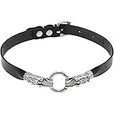 eYLun Women Leather Choker Necklaces Punk Collar Choker Vintage Goth Choker Necklace