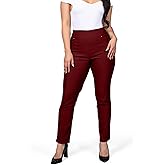 FITSIGHT Women's Yoga Dress Pants - Strechy Straight Leg Work Pants with 5 Pockets Slim Fit Office Casual Slacks