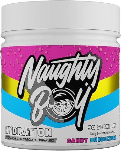 Naughty Boy Hydration Electrolyte Powder Candy Bubblegum 30 Servings