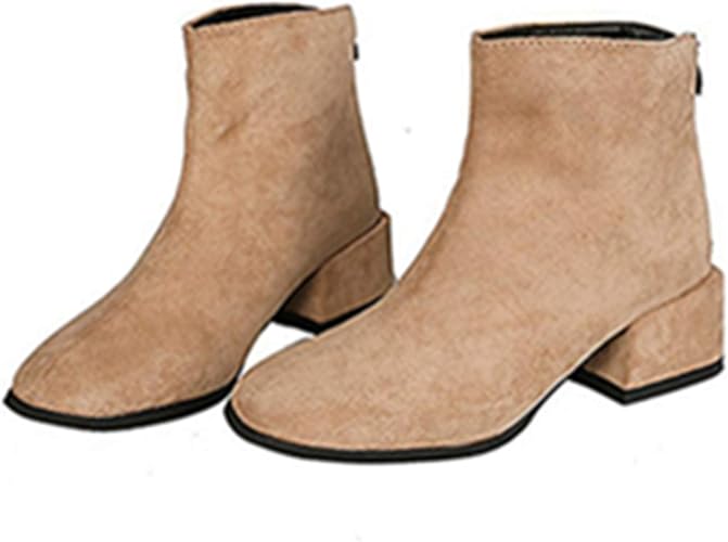 Amazon Vrgt ショートブーツ レディース ブーツ 秋冬 ブーティ 歩きやすい バックジップ 春秋 ローヒール 5センチ ミドルヒール チャンキーヒール カジュアル 美脚 ブーティー 大きいサイズ 履きやすい 幅広 通勤 お呼ばれ Vrgt ブーツ ブーティ