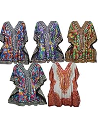 Lots Of 5 Womens Hazel Bikini Cover Up Caftan Swimwear Beach Resort Kaftan Dress One Size