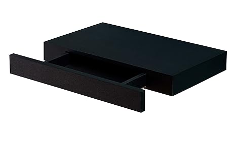 Ainpecca Modern Floating Wall Display Shelf With Storage Drawer