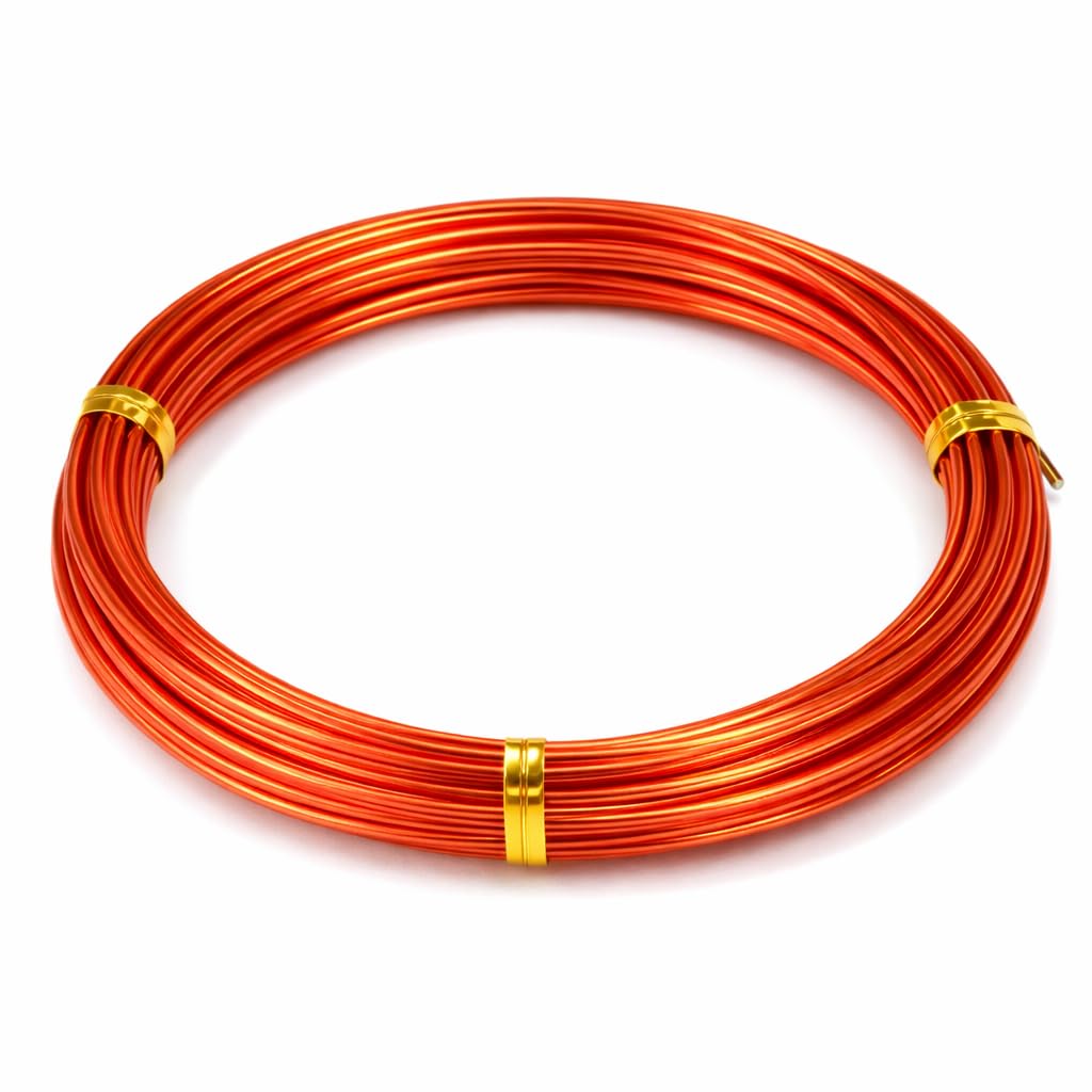 5 m Aluminium Wire Rotte Gold 1.5 mm Jewellery Wire Bending Wire Aluminium Wire Craft Wire Bead Wire Decorative Wire Varnished Wire Flower Wire