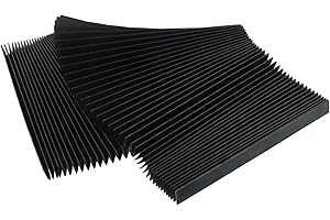 DRHOMEAM CNC Machine Accordion Dust Cover, Accordion Way Cover Dust Protective, Rubber Flexible Cover Milling Machine 3-proof Cloth Protective, Flat Bellows Cover, L 1500MM* H 15mm (Width 200mm)