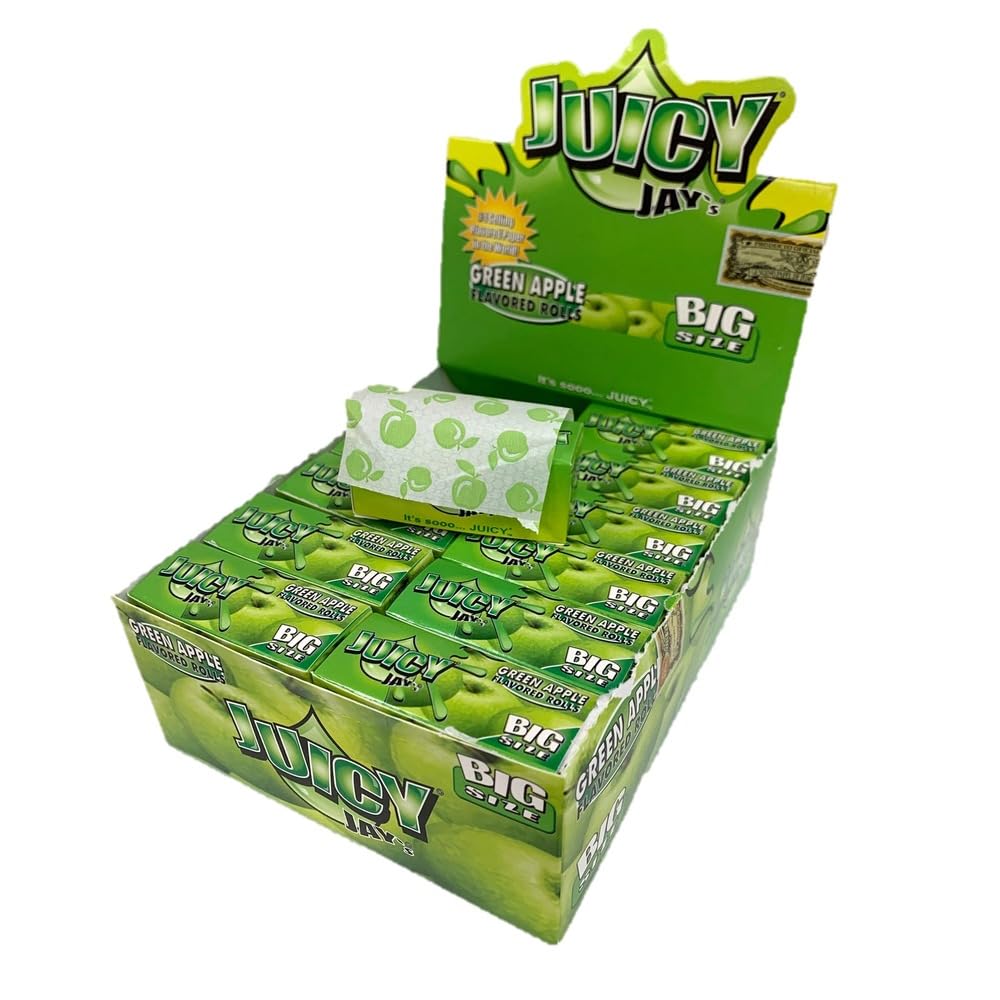 Juicy Jay Rolling Paper Green Apple Rolls 24