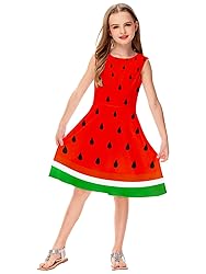 Remimi Kids Girl Watermelon Sleeveless Dresses