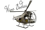 WINE BODIES Air Force Helicopter Metal Wine Bottle