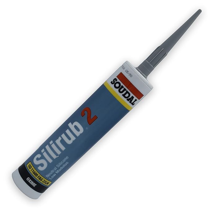 Soudal Silirub 2 Anthracite Grey Low Modulus Silicone Sealant RAL7016
