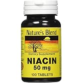 Nature's Blend Niacin 50 Milligram 100 Tabs