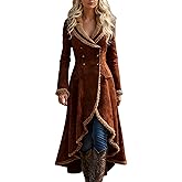 Ru Sweet Women's Faux Suede Long Coat Fall Winter Western Retro Sherpa Lined Outerwear