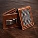 HOJ Co. Deacon ID BIFOLD Front Pocket Wallet-Full Grain Leather-Bifold Money Clip Wallet (Brown Smooth)