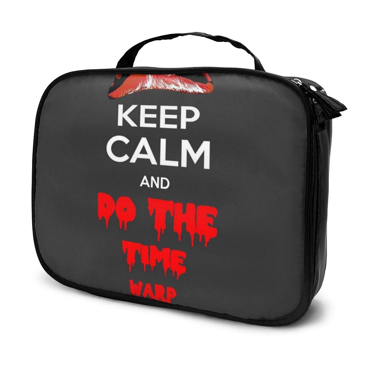 Makeup Bag Cosmetic Pouch Rocky Horror Keep Calm Do The Time Warp Multi-Functional Bag Travel Kit