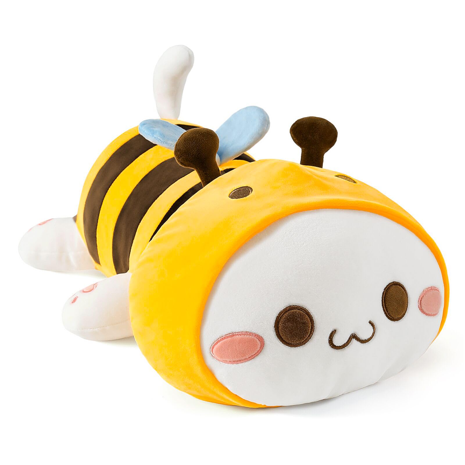 Photo 1 of Onsoyours Cute Kitten Bee Plush Toy Stuffed Animal Kitty Soft Anime Cat Plush Pillow for Kids (Yellow Cat Bee, 12")