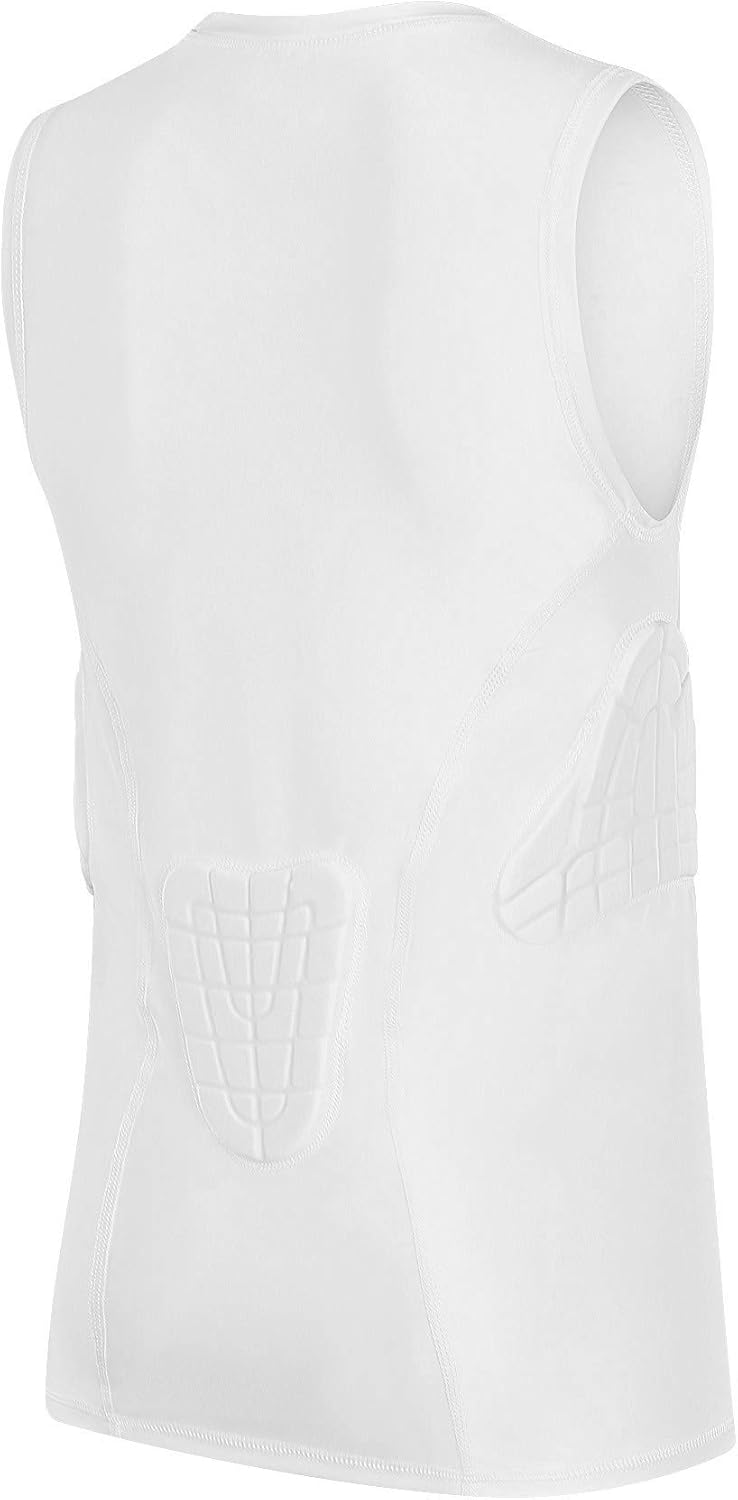 TUOYR Youth Padded Compression Shirt Vest Rib Chest Protector Football Baseball: Clothing
