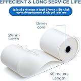 G4GADGET 20 Pack 80x80 Thermal Paper Till Rolls with Red Warning Strip view 6