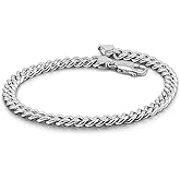 Dankadi Italian Sterling Silver Cuban Link Chain Bracelet Men 3MM 4MM 5MM 6.3 "6.7" 7 "7.5" 8 "8.5" 9 "Solid 925 Silver Bangle For Woman Cuff Jewelry Gift
