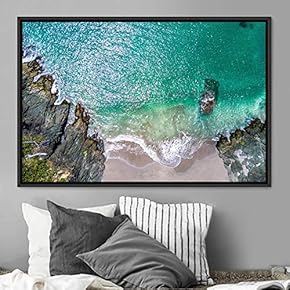signwin Framed Canvas Wall Art Coastal Freedom Aerial...