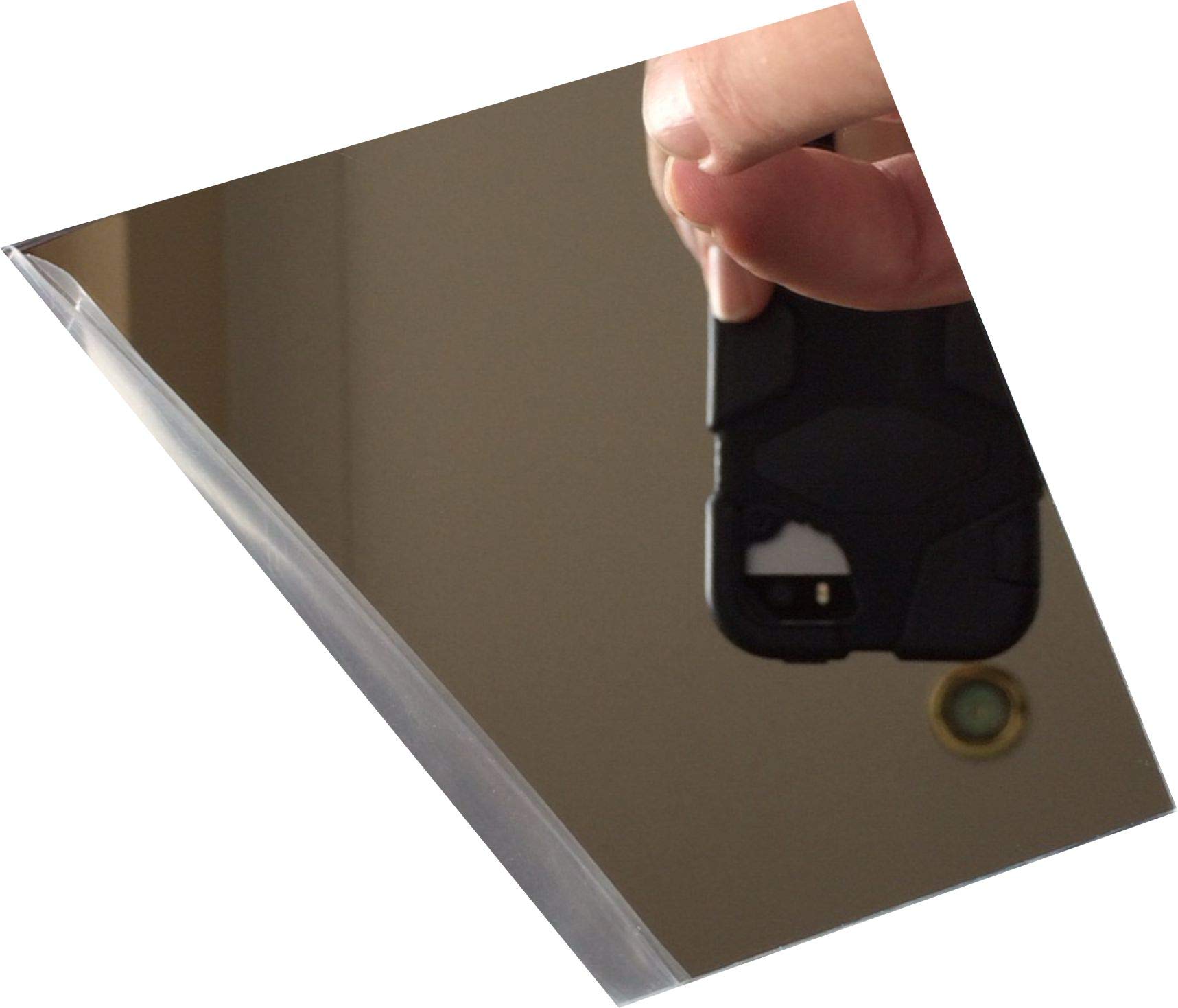 CrestGlass 3mm Silver Acrylic Mirror A4 Sheet 297 x 210 Perspex Mirror Plastic Safety Mirror