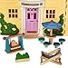 Dragon Drew Dollhouse Furniture Dollhouse Accessories Wooden Patio Playset By (8 PC Set)