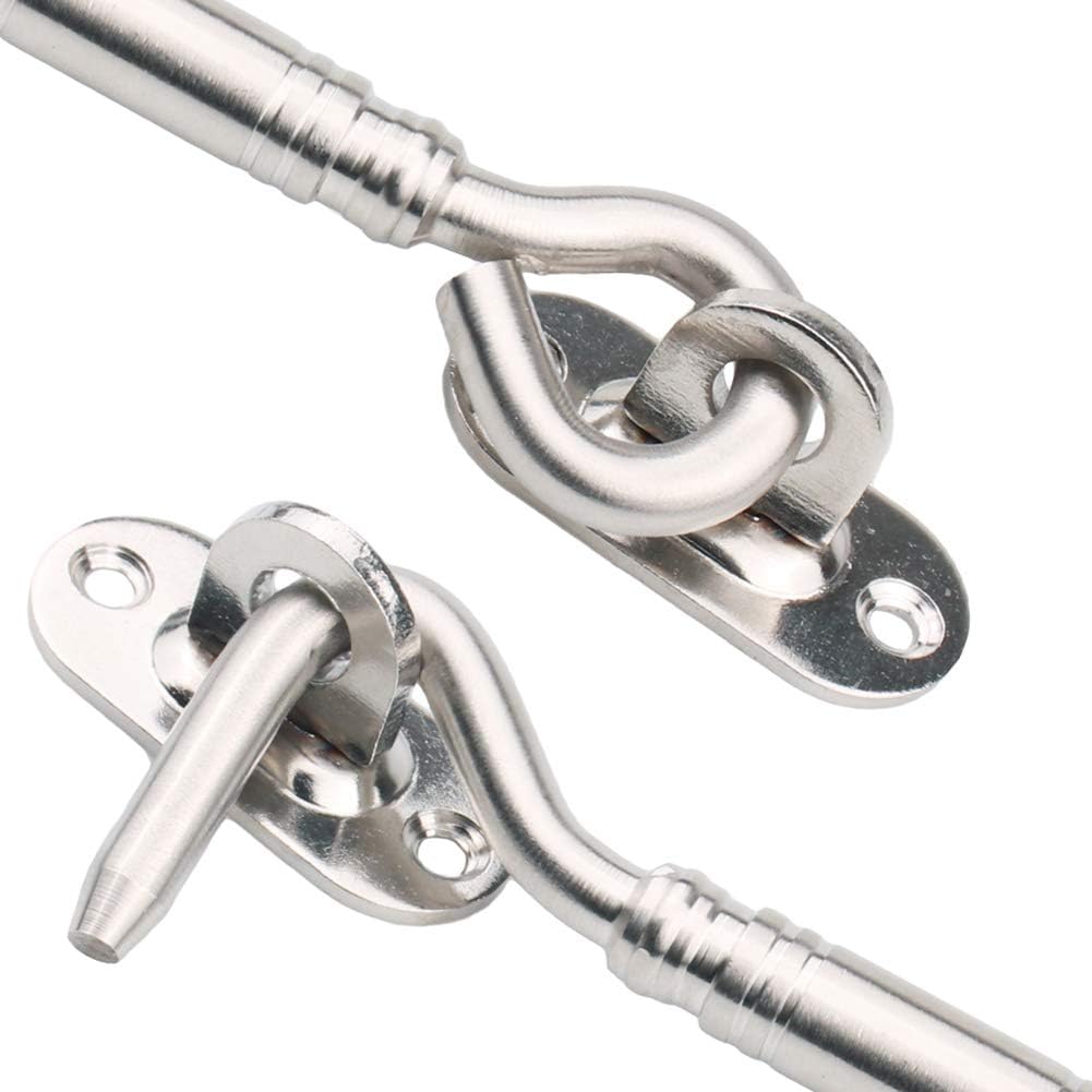 Stainless Steel Cabin Hook, Tiberham Heavy Duty Eye Latch Lock - Image 4