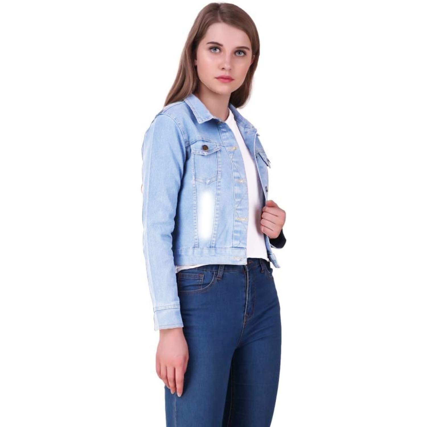 c.cozami full sleeve solid women denim jacket
