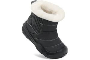 SCURTAIN Baby Boy Girl Winter Shoes Warm Slip On Snow Boots Infant Comfortable Water Resistance Indoor Outdoor Shoes for First Walkers Lightweight Toddler Fur Slippers