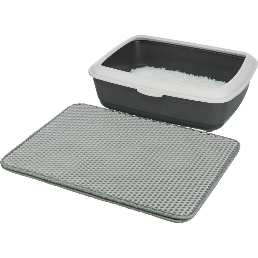 TRIXIE Cat Litter Tray Sieve-Mat, Eva, 35 x 45 cm, Black, 0.2949 kg