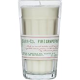 Barr-Co. Fir &amp; Grapefruit Parfait Glass Candle, 10 oz | Woody Citrus Scent, Long Burning Soy Wax Candle, Scented Candles for Home &amp; Bath, 80-Hour Burn Time