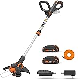 WORX 20V 12" 2-in-1 Cordless String Trimmer &amp; Electric Lawn Edger, WG163 | Command Feed, Works for Lawn Weed Removal Tasks, 2 x 2.0Ah Batteries &amp; Charger Included, PowerShare
