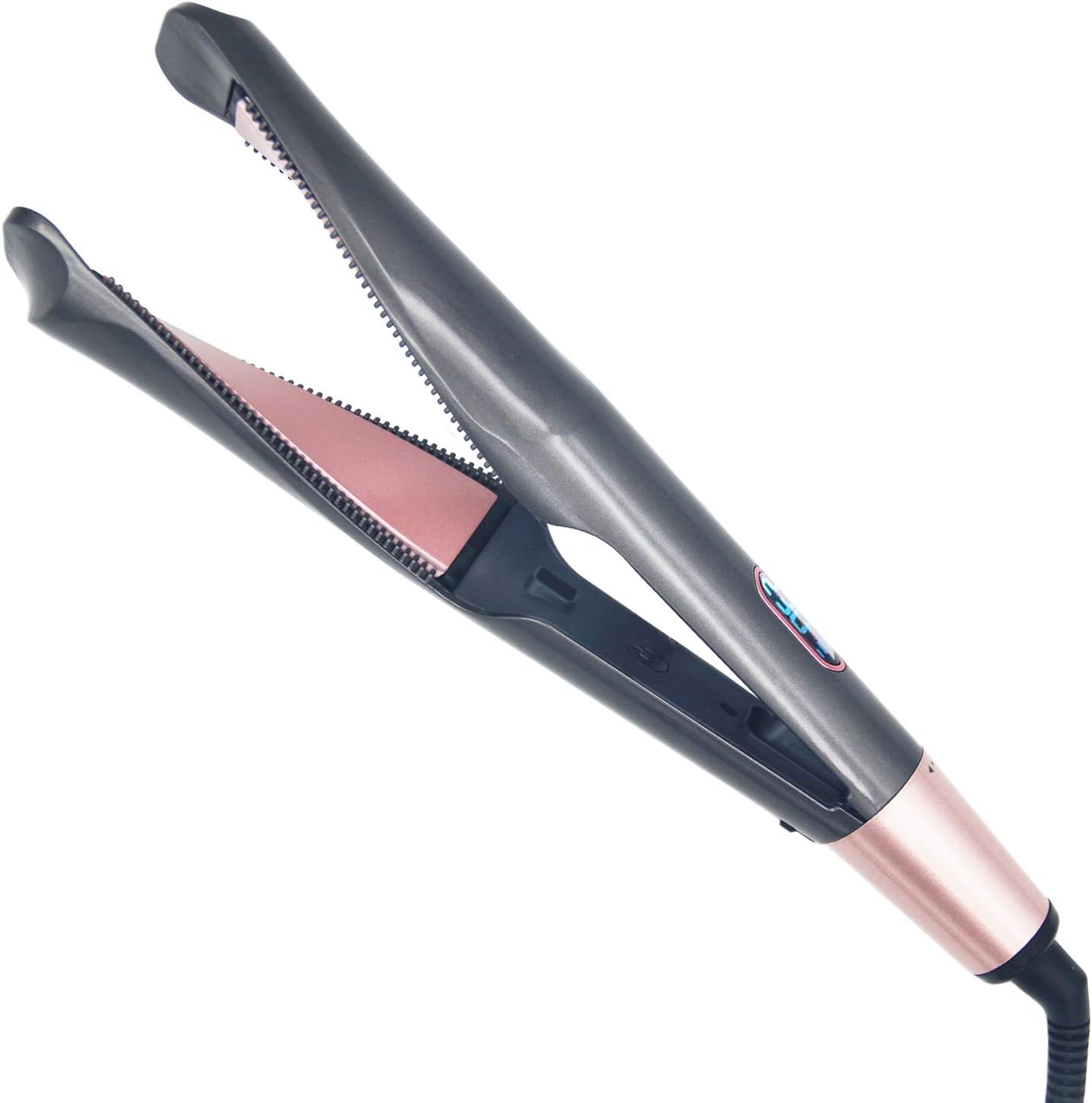CFMOUR Hair Straightener Curling Iron 2 in 1 Ceramic Twist Flat Iron Hair Curler Straightening Irons Hair Styling Tools with LCD Digital Display and Rotating Adjustable Temperature