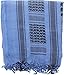 Army Universe Military Shemagh Arab Tactical Desert Keffiyeh Scarf, 100% Cotton Lightweight Head Wrap Cover (Blue & Black)
