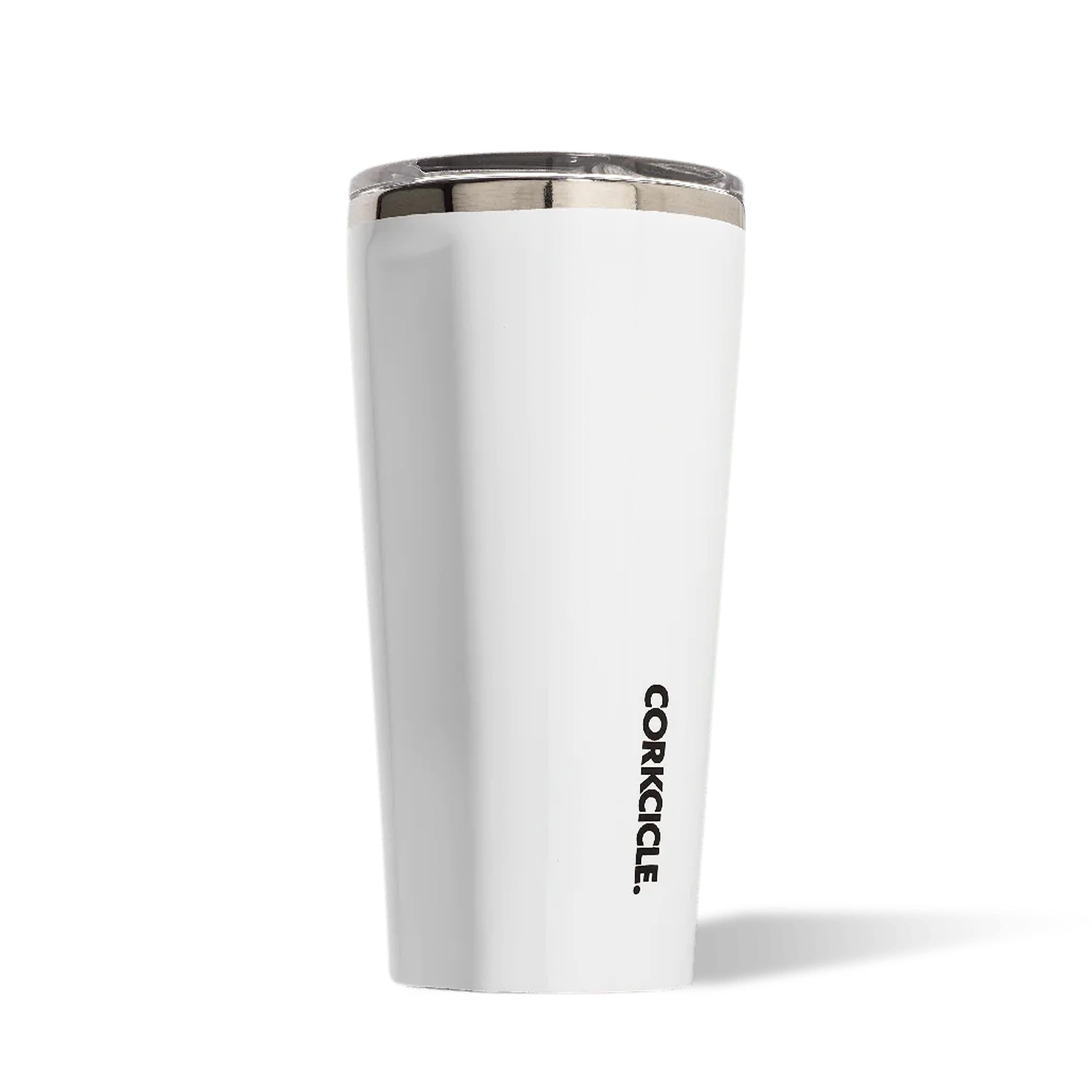 Corkcicle Canteen - Triple Insulated Stainless Steel Water Bottle with Straw - Keeps Cold for 25+ Hours and Hot for 12 Hours - Leakproof, Reusable, BPA-Free, Dishwasher Safe - Gloss White, 475ml/16oz โ image 1