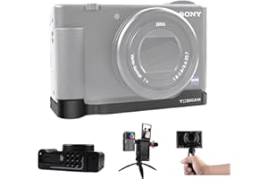 TOSICAM ZV1 Camera Base Mount Bracket for Sony ZV1 Compact Camera Cold Shoe Mount Microphone/Light Extension,Support Vertical Video YouTube Vlog Accessories