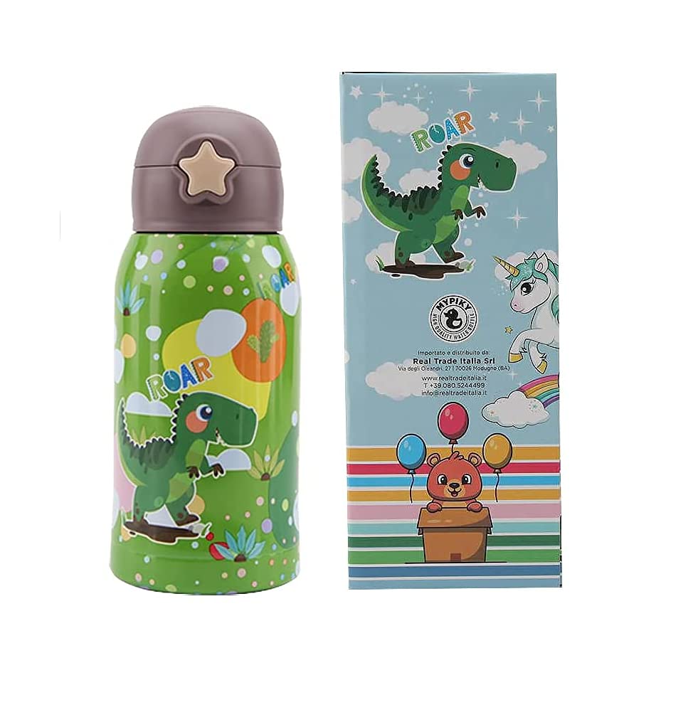 THERMAL BOTTLE WITH DINOSAURO 500 ML AUTOMATIC OPENING - MPBB01DINOSAURO