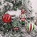 Valery Madelyn 10ct 37.528.514CM Red Green White Christmas Glass Ball Ornament EG0106-0011