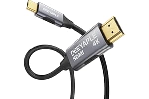 Deeyaple USB C to HdMI Cable 4k@60hz, USB C to Hdmi Aluminum Shell, Stable Signal,Thunderbolt 4/3 Compatible for iPhone 17/16