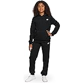 New Balance Girls Athletic 2 Piece – Soft fleece Pullover Hoodie Sweatshirt & Joggers Sweatsuit Activewear Set (4-12)