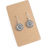 Sunflower on Sterling Silver Earrings