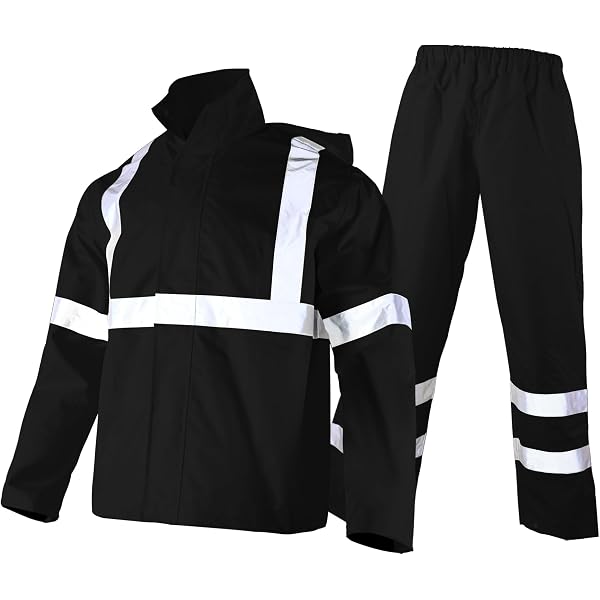 FORESTER Class 3 Hi-Vis Rain Suit - Waterproof Jacket & Pants Set For Construction & Outdoor Work In Neon Green
