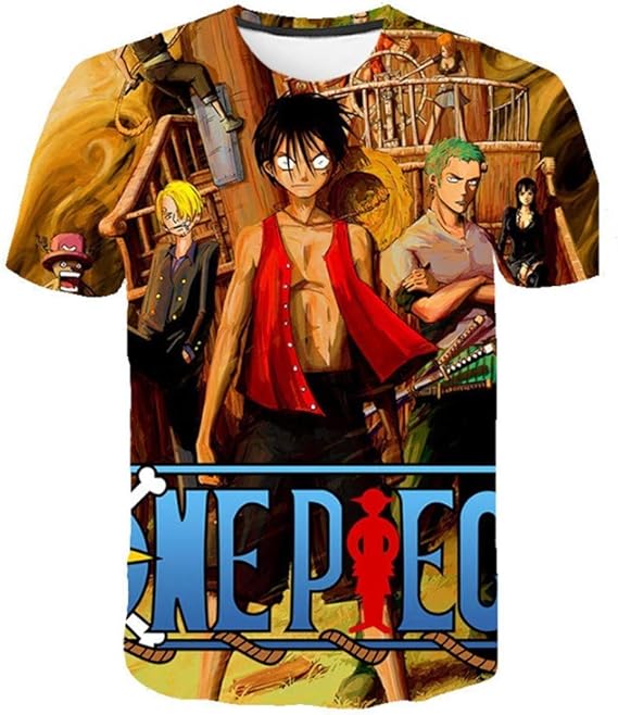 Amazon メンズワンピースアニメtシャツ ワンピースメンズファッションシャツ モンキールフィティー T 32 Tシャツ カットソー 通販