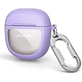SURITCH Protective Cases for Bose QuietComfort Earbuds II 2022 / QuietComfort Ultra/Ultra Earbuds 2nd Gen, Shockproof Case Cover for Bose QC ii 2 & Ultra Case Accessories with Carabiner, Purple
