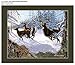 REALTREE COTTON FABRIC SOLD BY THE PANEL-REAL TREE COTTON FABRIC-REALTREE WINTER SCENE RUNNING DEER COTTON FABRIC PANEL