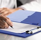 Rapesco VFDCB0L3 Foldover Clipboard with Pocket A4+ Blue view 5