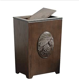 LOVELY Bote de Basura casero Hogar Creativo de Madera Cerrado Cubo de