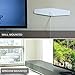 ANTOP Paper Thin Indoor TV Antenna AT-120, 30 Miles Range Multi-Directional Reception for OTA High Definition Televisions/4K UHD TVs - Reversible White and Black - 10ft Coaxial Cable